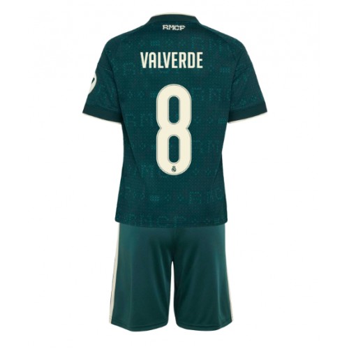 Real Madrid Federico Valverde #8 Udebane Trøje Børn 2026-27 Kortærmet (+ Korte bukser)